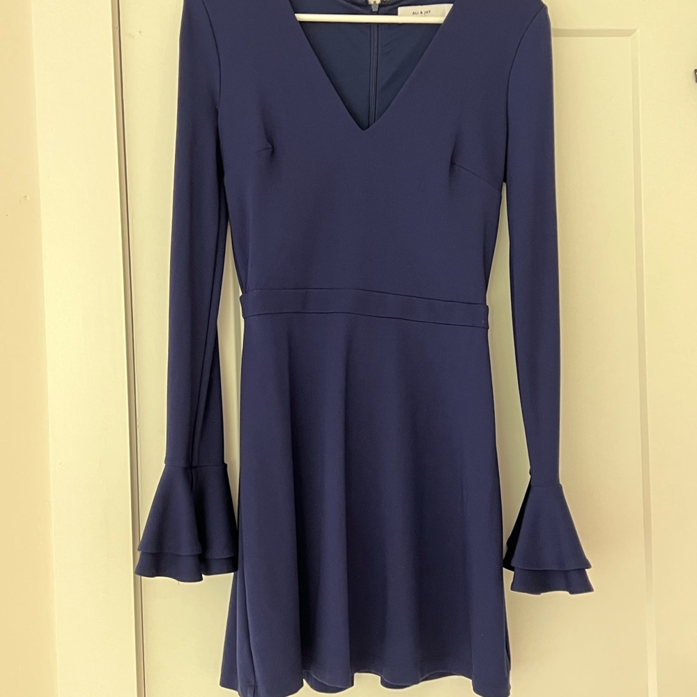 Ali & Jay navy long sleeve dress Small